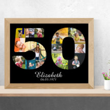 50.º Cumpleaños Crea tu propia foto múltiple