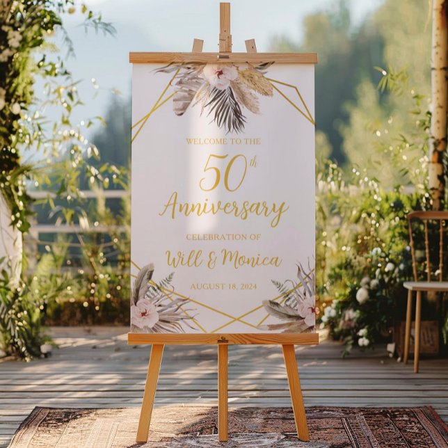 Póster 50.º Poster de Aniversario de la Boda Elegante (Subido por el creador)