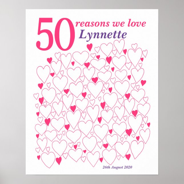 Póster 50.º regalo de cumpleaños Cualquier Poster de libr (Frente)