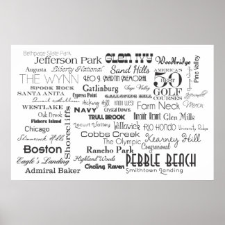 Póster 50 Americas Best Golf Courses Poster