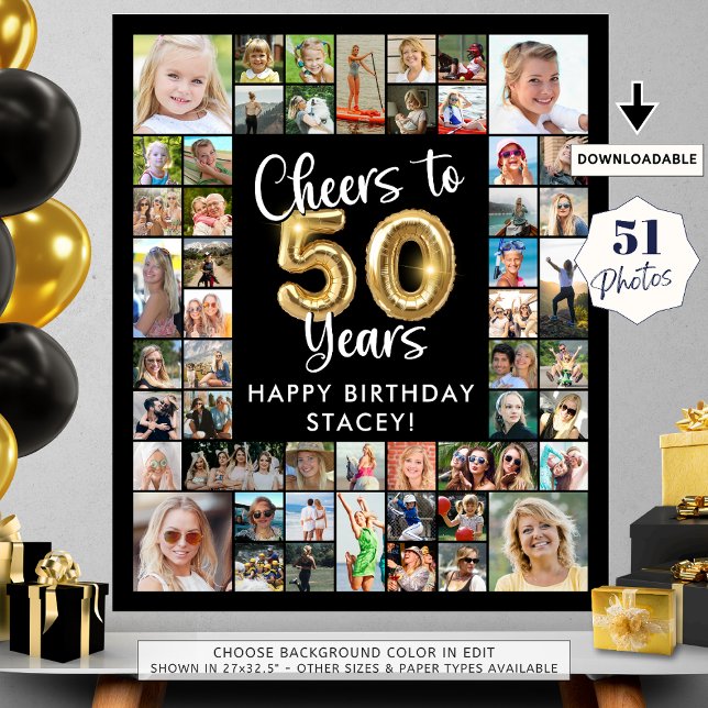 Póster 50 Aniversario 41 Collages de fotos Saludos a 50 a (Subido por el creador)