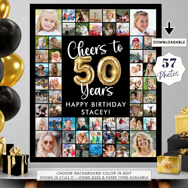 Póster 50 Aniversario 57 Collages de fotos Saludos a 50 a (Subido por el creador)