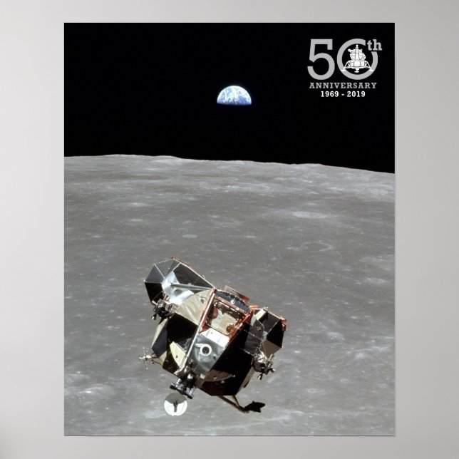 Póster 50 Aniversario, Apolo 11 Misión de Aterrizaje: (Frente)