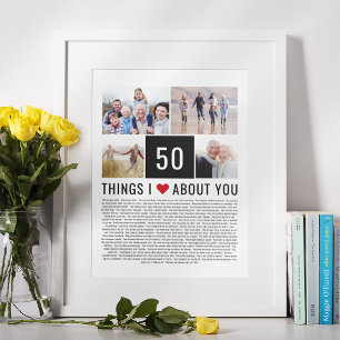 Póster 50° Aniversario Boda de Cosas que amo. Foto de la 