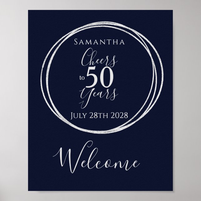 Póster 50 años Bienvenidos a la Armada Fiesta de 50 años (Frente)