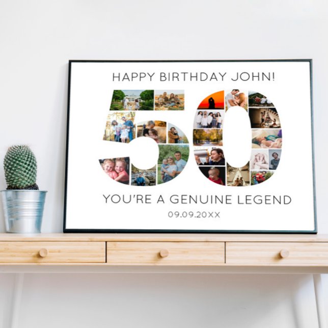 Póster 50 años Collage de fotos Cumpleaños, fiesta (Subido por el creador)