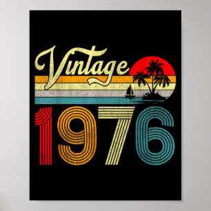 Póster 50 años de edad Vintage 1976 50 cumpleaños hombres
