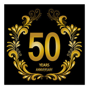 Póster 50 años de Purpurina de oro