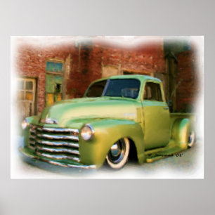 Póster 50' camión de Chevy