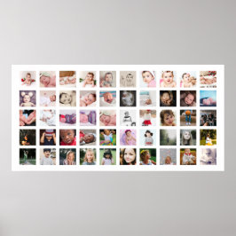 Póster 50 Collage de fotos personalizado
