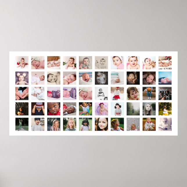 Póster 50 Collage de fotos personalizado (Frente)