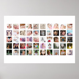 Póster 50 Collage de fotos personalizado