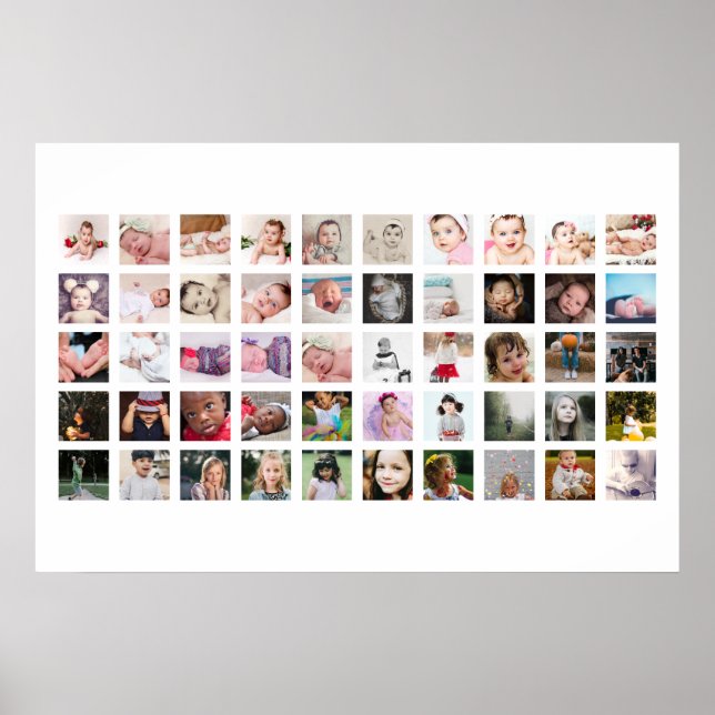 Póster 50 Collage de fotos personalizado (Frente)