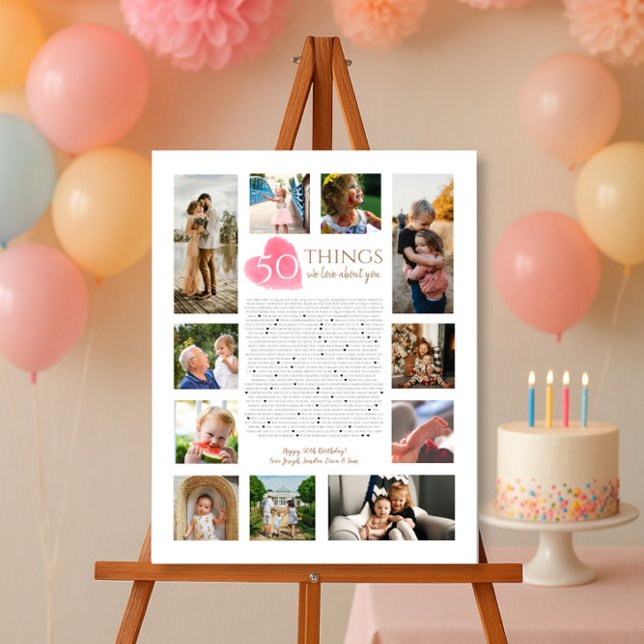 Póster 50 cosas que nos encantan de tu madre acuarela (Subido por el creador)