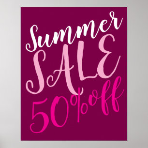 Póster 50% de descuento Rótulo de venta, Rótulo de venta