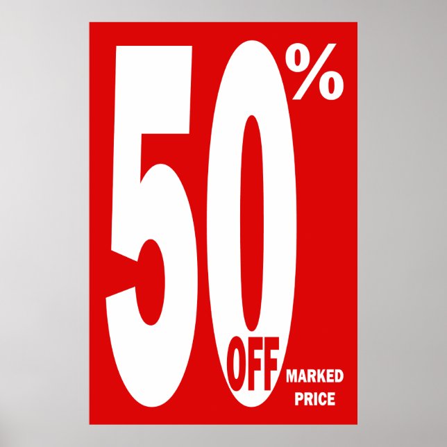 Póster 50% DE Poster de ventas minoristas (Frente)