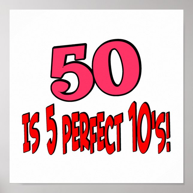 Póster 50 es 5 años perfectos (Frente)