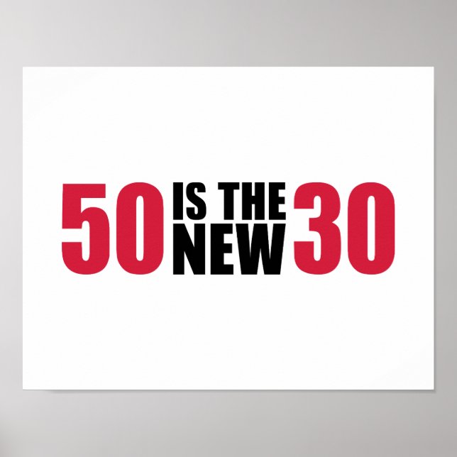 Póster 50 es el nuevo cumpleaños 30 (Frente)