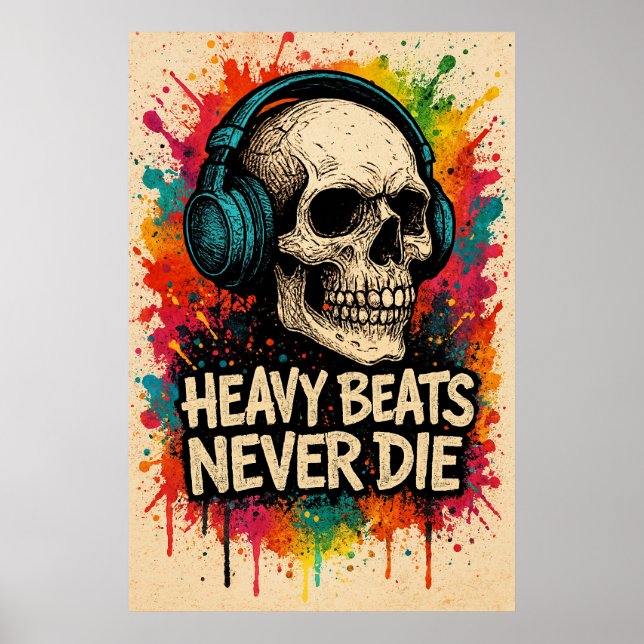 Poster 50, fuertes golpes nunca mueren, arte vinta (Frente)