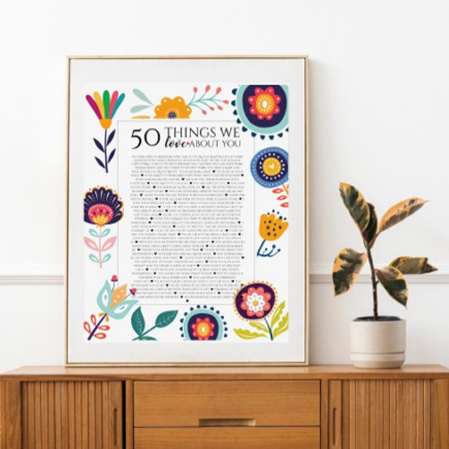 Póster 50 razones por las que te amamos, 45 razones, 60 a (Subido por el creador)