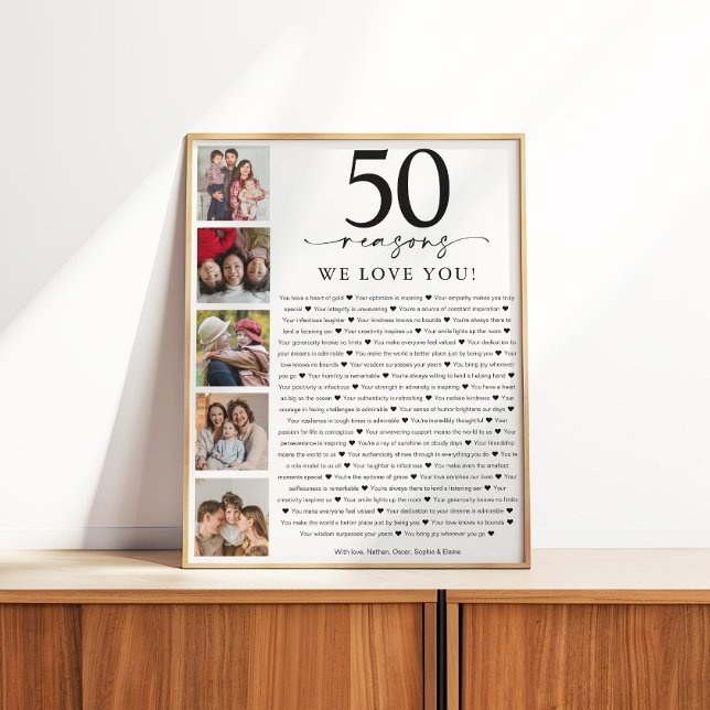 Póster 50 Reasons We Love You Birthday or Anniversary (Subido por el creador)