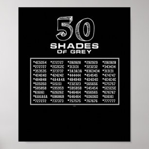 Póster 50 sombras divertidas del gris