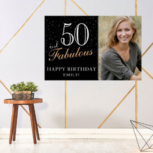 Póster 50 y fabulosa foto de la fiesta de cumpleaños 50 d