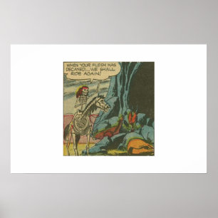 Póster 50s Golden age horror comics   scary retro comic