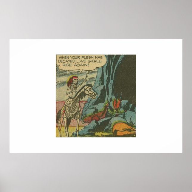 Póster 50s Golden age horror comics | scary retro comic (Frente)