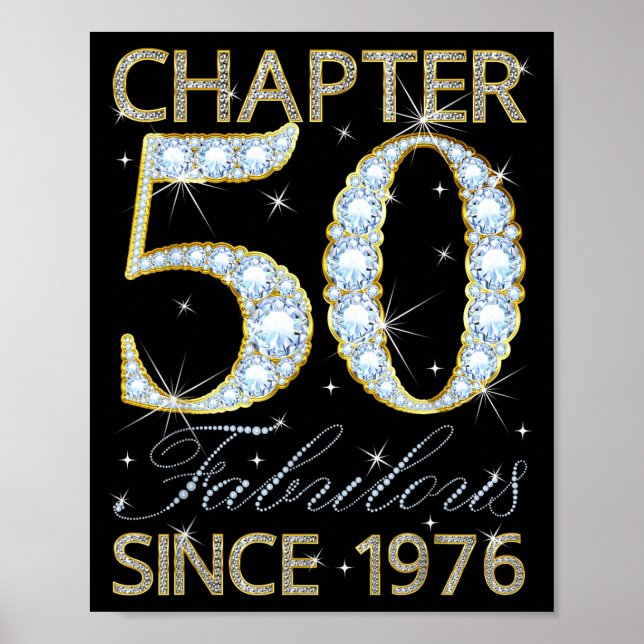 Póster 50th Birthday Chapter 50 Fabulous Since 1976  (Frente)