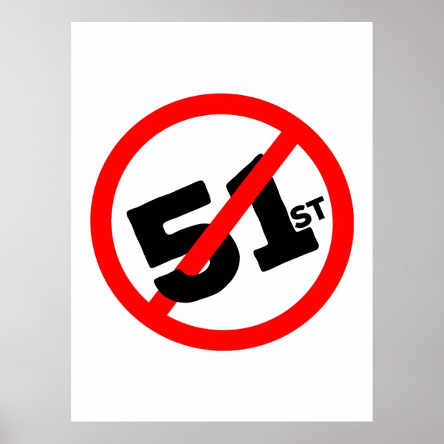Póster 51.ᵉʳ Estado De Ninguna Manera (Frente)