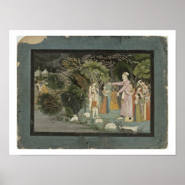 Póster 51.207/28 Nanda pidiendo a Radha que acompañe a Kr (Frente)