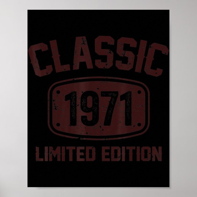 Póster 51 años de edad 1971 Edición limitada 51º cumpleañ (Frente)