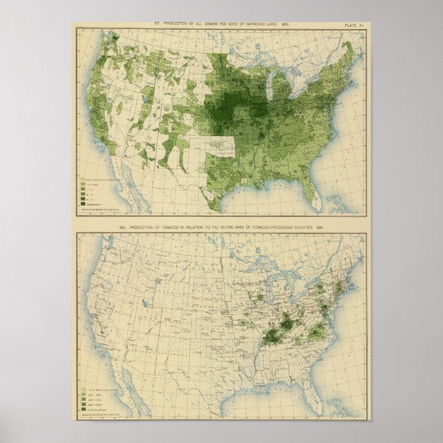 Póster 51 Cereales, tabaco 1890 (Frente)