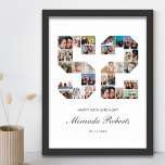 Póster 52.º Collage de fotos 52 Personalizado<br><div class="desc">Celebrar el 52 cumpleaños con este poster de collage de fotos número 52 personalizado. Este regalo de personalizable también es perfecto para el aniversario de los bodas. Es una gran manera de mostrar preciosos recuerdos de tu vida de boda y casada. El poster presenta un collage de fotos que capturan...</div>