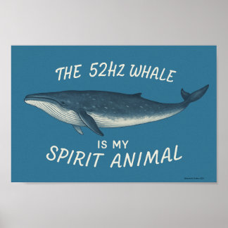 Póster 52HZ La Ballena Es Mi Poster Animal Espiritual