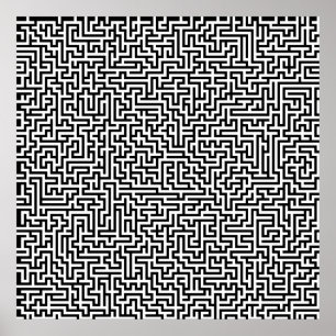 Póster 52x52 o Poster más pequeño Maze1 Personalizar el b