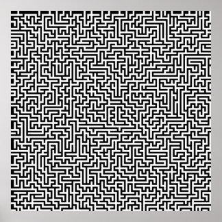 Póster 52x52 o Poster más pequeño Maze1 Personalizar el b