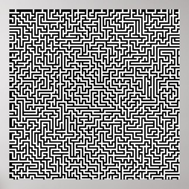 Póster 52x52 o Poster más pequeño Maze1 Personalizar el b (Frente)