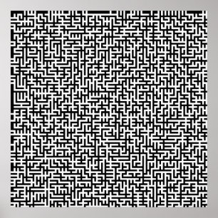 Póster 52x52 o Poster más pequeño Maze2 Personalizar el b