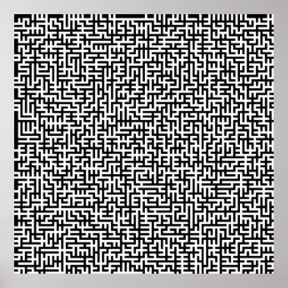Póster 52x52 o Poster más pequeño Maze2 Personalizar el b