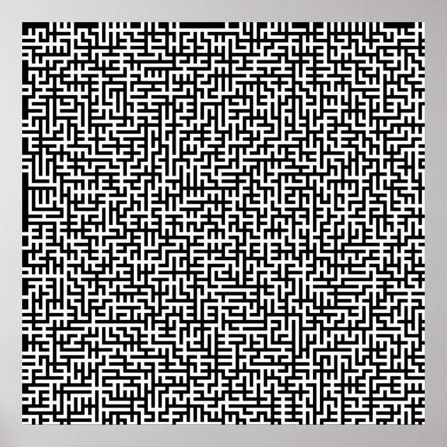 Póster 52x52 o Poster más pequeño Maze2 Personalizar el b (Frente)