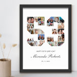Póster 53.º Collage de fotos de cumpleaños 53<br><div class="desc">Celebrar el 53 cumpleaños con este poster de collage de fotos número 53 personalizado. Este regalo de personalizable también es perfecto para el aniversario de los bodas. Es una gran manera de mostrar preciosos recuerdos de tu vida de boda y casada. El poster presenta un collage de fotos que capturan...</div>