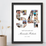 Póster 54.º cumpleaños número 54 Collage de fotos Persona<br><div class="desc">Celebrar el 54 cumpleaños con este poster de collage de fotos número 54 personalizado. Este regalo de personalizable también es perfecto para el aniversario de los bodas. Es una gran manera de mostrar preciosos recuerdos de tu vida de boda y casada. El poster presenta un collage de fotos que capturan...</div>