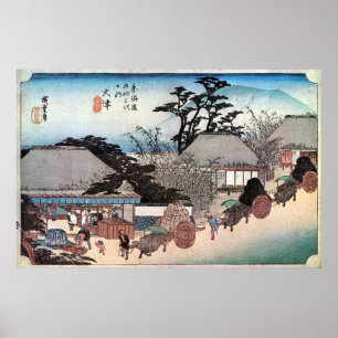 Póster 54. 大 津 宿, 広 Ōtsu-juku, Hiroshige, Ukiyo-e