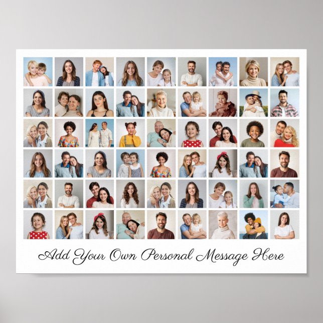 Póster 54 Collage de fotos Añadir su propio Poster de fel (Frente)
