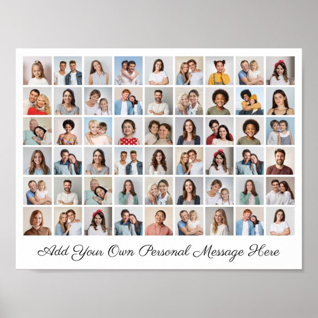 Póster 54 Collage de fotos Añadir su propio Poster de fel (Frente)