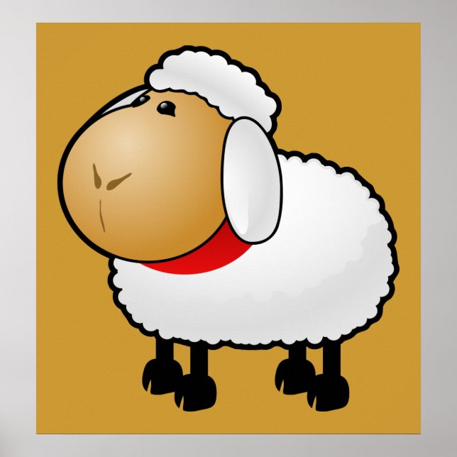Póster 54-Libre-Personalizado-oveja-clipart-Ilustracion (Frente)