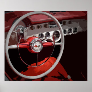 Póster '54 Poster Corvette del Interior