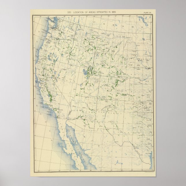 Póster 54 Zonas de riego 1889 (Frente)